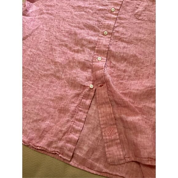 Cremieux Men’s Pink Linen Shirt XL - Picture 7 of 9